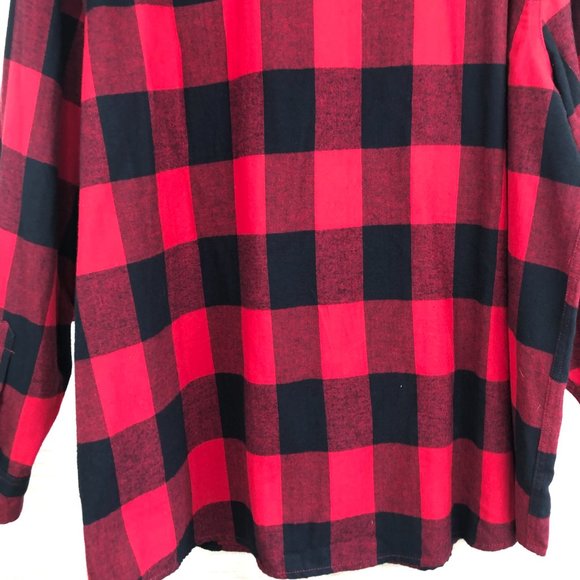 Blue Mountain Buffalo Plaid Cozy Cotton Flannel Button Down Shirt Cabincore - Picture 8 of 13